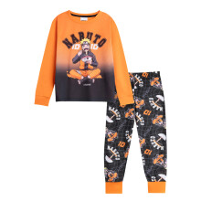 (5-6 Years, Black/Orange/White) Naruto Boys Character Long Pyjama Set