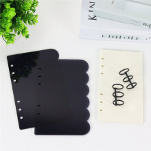 A6 Acryl-Ordnerdeckel in Rosa und Schwarz mit Blütenblattmuster für DIY-Journal- und Planerzubehör E