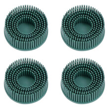 4pcs Bristle Disc 2" 50 Grit Abrasive Brush Deburring Electric Disc Brush Abrasive Coating Removal Disc