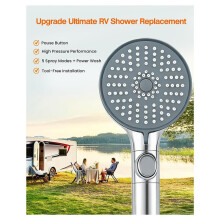 Hoge Druk RV Handdouche, 5 Spuitmodi Power Jet voor , Trailer, Motorhome, Boot