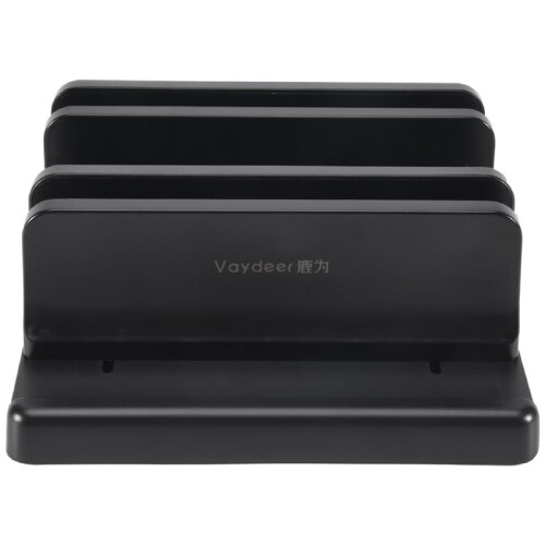 2X Vaydeer Laptop Stand Vertical Computer Stand Vertical Desktop Stand Space-Saving Desktop Storage Rack (3 Slots) 2