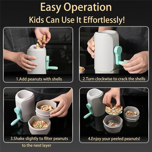 Automatic Peanut Sheller Food Grade Peanut Peeler Efficient Peanut de-Shelling Machine Peanut Opener Gadget Accessories 2