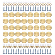 40 Pack Glass Screws Stainless Steel Screw Covers Caps Decorative Fasteners Furniture Fastening for Home Decors Gold