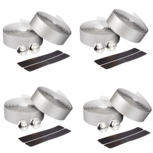 Ademend Carbon Patroon Fiets Racefiets Riemen Antislip Schokabsorberend Carbon Patroon Stuurlint Zilver