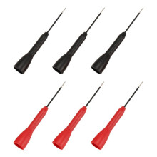 6-Pack 2 Mm Naaldtestprobes, 600V/10A Niet-Destructieve Multimetertest voor Kabels Tl71 Tl75- 3 Zwart en 3 Rood