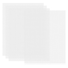 4 Pieces Plastic Mesh Canvas Sheets 10.2 X 13 Inch Mesh Sheet Canvas Sheets for Embroidery, Knit Crochet Projects 7 CT