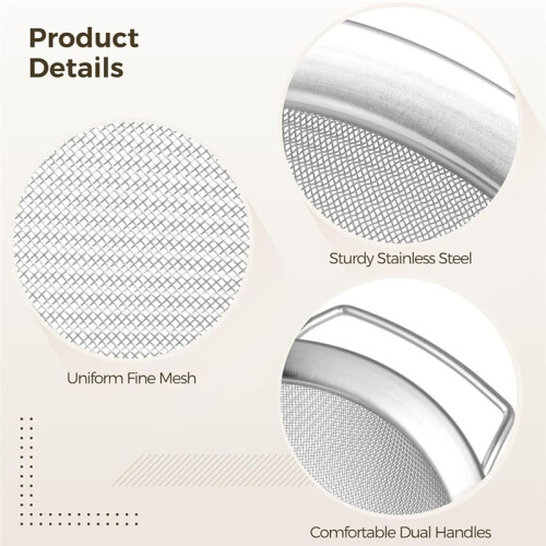 Fine Mesh Paint Strainer, Double Handle Paint Bucket Strainer Tool Insert for Fruits and Vegetables 2