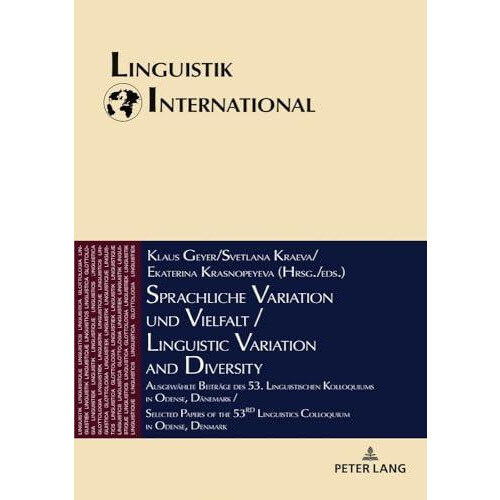 Sprachliche Variation und Vielfalt Linguistic Variation and Diversity