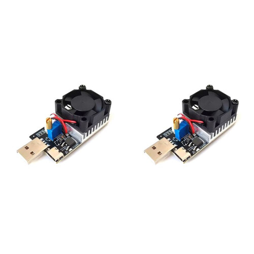 2X  3.7-20V 3A 25W Load Tester Electronic Test Resistor Module USB&Type C Interface Adjustable Constant Current