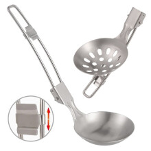 Kitchen Outdoor Camping Soup Spoon Mountaineering Backpacker Portable Pot Soup Spoon Portable Folding Soup Spoon B