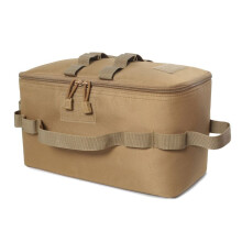 Outdoor Camping Storage Bag Gas Stove Canister Pot Carry Bag Picnic Bag Cookware Utensils Organizer Khaki