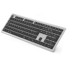 TECKNET Wireless Keyboard Bluetooth 5.0 4 Device UK Layout Rechargeable Slim