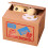 Gelbe Katze Sparbox ABS 12x10x9cm 4