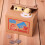 Gelbe Katze Sparbox ABS 12x10x9cm 9