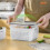 4-Pack Large Fruit Containers for Fridge - Leakproof Storage with Colander for Produce 8