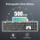 TeckNet TECKNET Wireless Keyboard Bluetooth 5.0 4 Device UK Layout Rechargeable Slim 4
