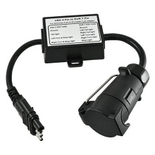 Convertidor de Luz de Remolque para Coche, Adaptador Divisor de Luz de Remolque (EE. UU., 4 Conectores Planos A UE, 7 Conectores Redondos), Accesorios