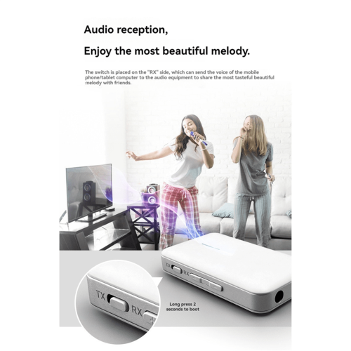 2-in-1 Bluetooth 5.3 ontvanger/zender AUX auto-adapter desktopcomputer oude luidspreker oude luidsprekerversterker converter 1