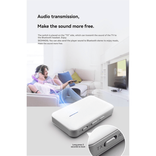2-in-1 Bluetooth 5.3 ontvanger/zender AUX auto-adapter desktopcomputer oude luidspreker oude luidsprekerversterker converter 2