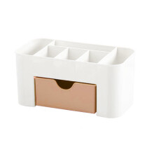 Organizador de mesa com gavetas, caixa de cosméticos de plástico com gaveta pequena, organizador de mesa multifuncional.