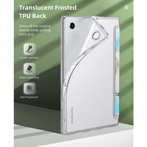 Capa compatível com Samsung Galaxy Tab A8 10.5 polegadas 2022 (SM-X200/SM-X205/SM-X207), capa fina com suporte triplo e função automática. 2