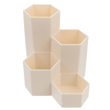Geometrischer Stiftehalter, Make-up-Etui-Organizer, sechseckig, für Schreibtisch
