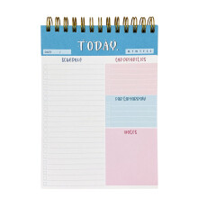 Quaderno per appunti in inglese, quaderno per appunti in inglese a doppia riga, diario di pianificazione, promemoria per studenti, agenda settimanale