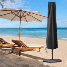 Dyegold parapluhoes, 210D Oxford, waterdicht met ritssluiting voor parasols van 2,7-3,7 meter, zwart - Opruiming!