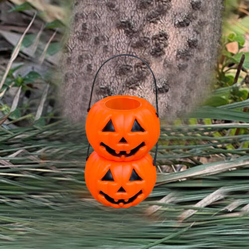 Halloween-Kürbis-Eimer für Kinder, Plastik-Süßigkeiteneimer, 10 cm 1
