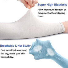 1 Pairs Unisex Arm Cooling Sleeves UV Protection Arm Sleeves for Men&Women,for Running, Cycling, Hiking, (Skin)