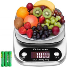 Balance de cuisine électronique 10 kg/1 g, haute précision, avec grand écran LCD, idéale pour la préparation de gâteaux, tartes et