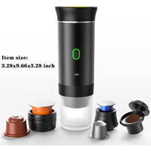 Machine à expresso électrique portable, machine à café 3 en 1 compatible avec les capsules Nespresso Original, pour capsules et ca