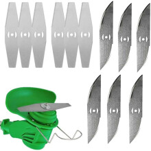 Lot de 12 lames de rechange métalliques de 14 cm pour coupe-bordures, lames métalliques pour débroussailleuses, pièce détachée pou