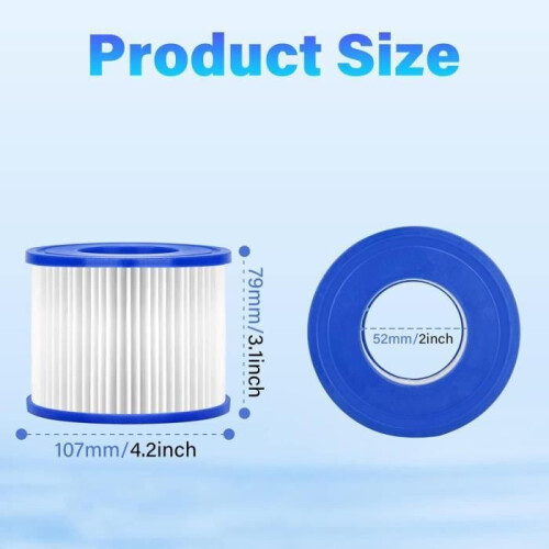 Poolfilter – Bestway – 58323 – 6er-Pack – Typ VI – Kompatibel mit Lay-Z-Spa 1