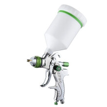 Stříkací pistole XICHAO HVLP - plechovka 600 ml - bílá, zelená a stříbrná - nízký tlak - 5 l/min