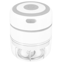 Elektrische Knoflook Chopper Draagbare Voedsel Chopper, Draden Kleine Blender voor Peper Chili Groente Noten Vlees 100 Ml, Wit