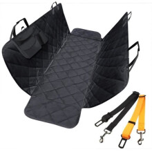 Hondenautostoelhoes, waterdicht en krasbestendig, inclusief tas + 2 veiligheidsgordels, 147 cm x 137 cm