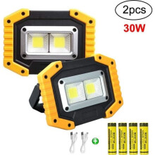 Werklamp - 30W - 1500 Lumen - Oplaadbaar - Waterdicht - 2 stuks