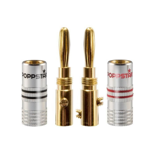 Βύσμα μπανάνας, για καλώδια βιδωτού τύπου 4 mm², καλώδια συγκόλλησης 6 mm², συσκ 1