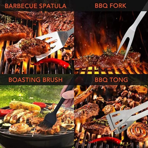 Σετ εργαλείων BBQ 20 τεμαχίων, κιτ εργαλείων ψησταριάς BBQ από ανοξείδωτο ατσάλι 2