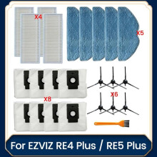 24-Piece Accessory Kit for EZVIZ RE4 plus/RE5 plus Vacuum Cleaner: Side Brush, Filter, Dust Bags, Cloths