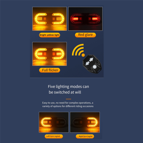 LED bicycle remote control turn signals and taillights 1