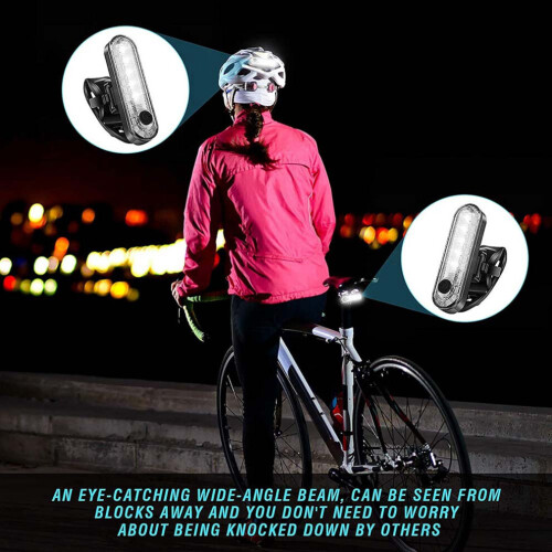 2-pack USB rechargeable LED bicycle rear light, bright, 4 modes, waterproof, red 2