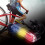 USB rechargeable LED bicycle rear light, red - white - blue light color 4