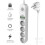 Multipresa con protezione da sovratensione, 4 prese + 4 porte USB Type E, 10A 2500W, cavo da 2 m - Bianca 1