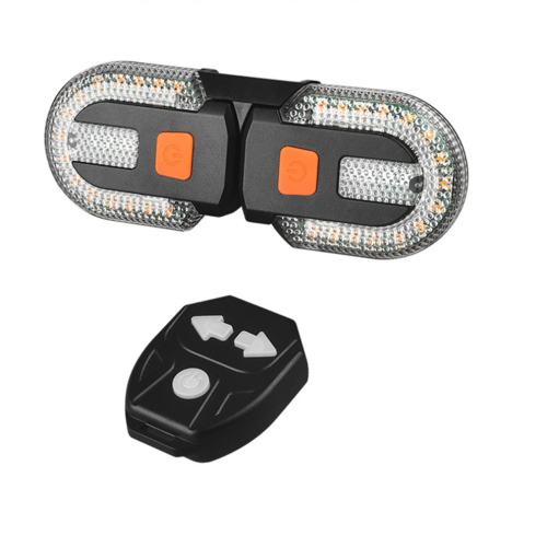 Indicatori di direzione e luci posteriori a LED per bicicletta con telecomando. 2