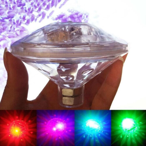 Flerfarget LED-flytelys i ABS – diamantform – 7 moduser – for basseng, spa og badekar 2