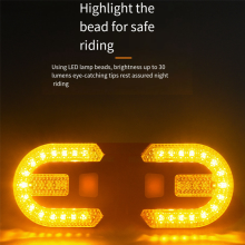 LED-sykkelfjernstyrte blinklys og baklys