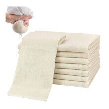 Food-grade cheesecloth - 50x50 cm - Unbleached cotton - 10 pieces - Kitchen filter