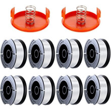 Bobină de fir pentru motocoasă compatibilă cu motocoasele Black & Decker, bobină de fir pentru motocoasă de 1,65 mm, pachet de 10